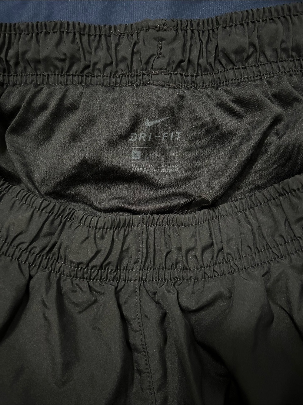 Nike Women's Black Athletic Shorts with White Piping - Picture 4 of 4